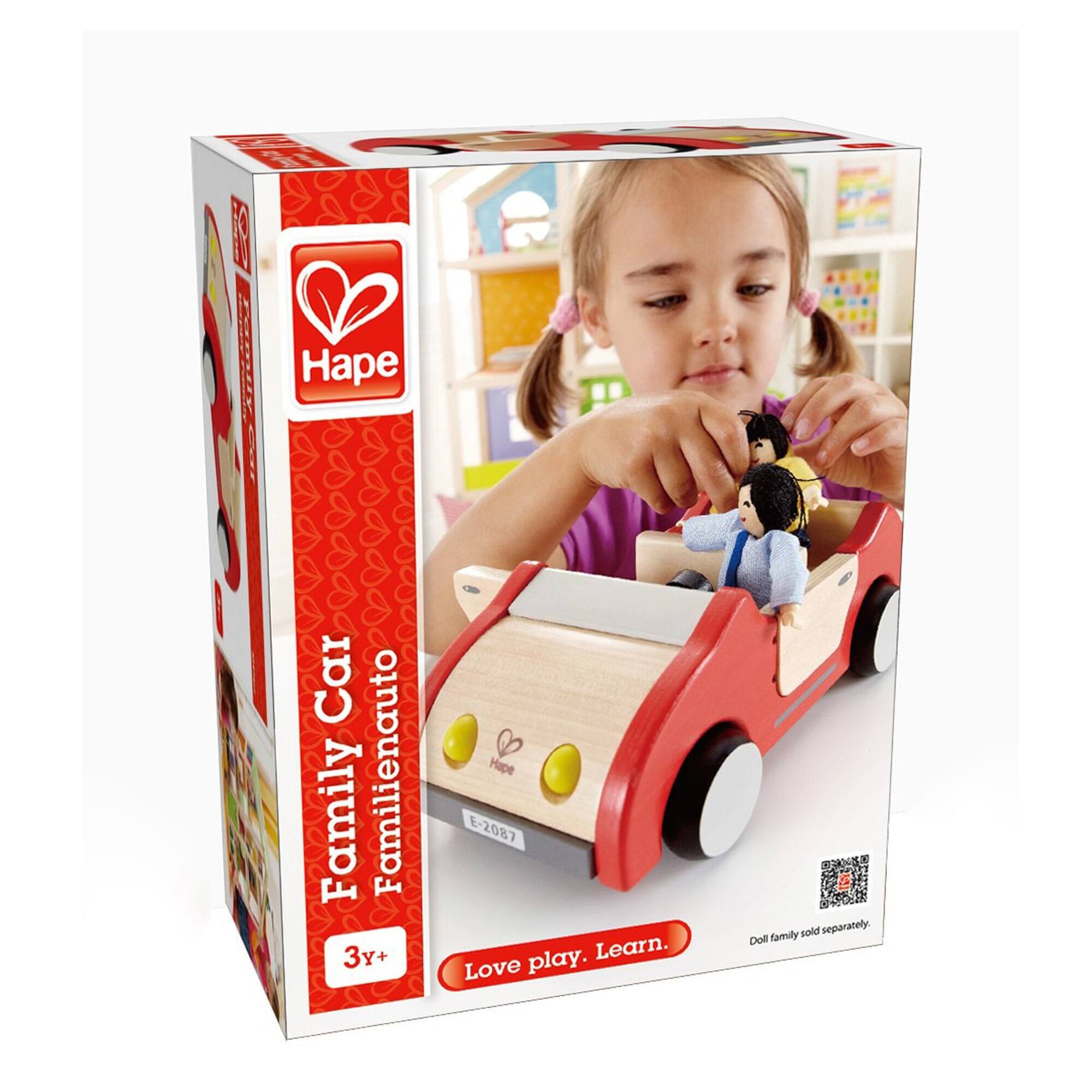 Hape Red Wooden Dollhouse Family Car